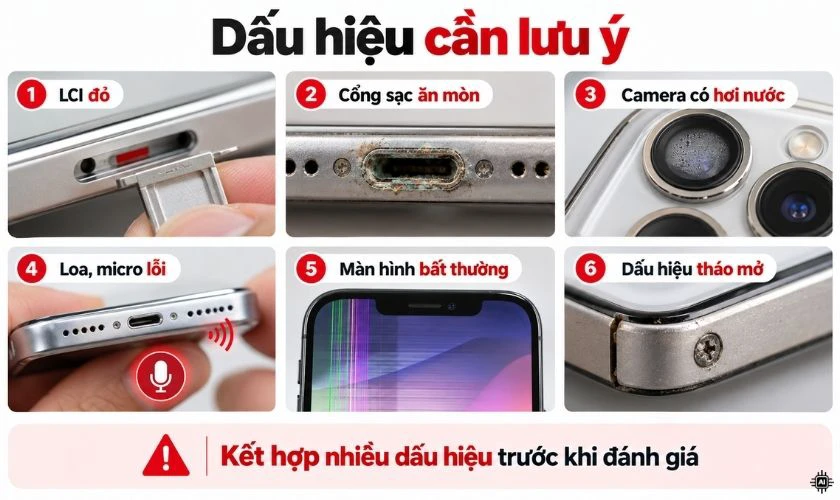 Dấu hiệu iPhone từng vào nước cần lưu ý
