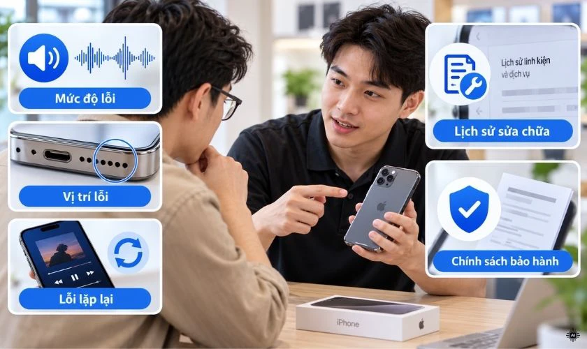Có nên mua iPhone cũ khi test loa có dấu hiệu lỗi?