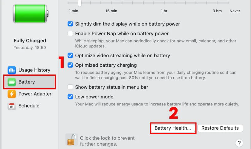 Cách kiểm tra số lần sạc MacBook