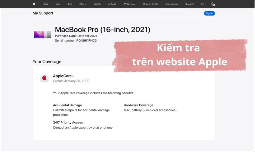 Cách kiểm tra MacBook chính hãng