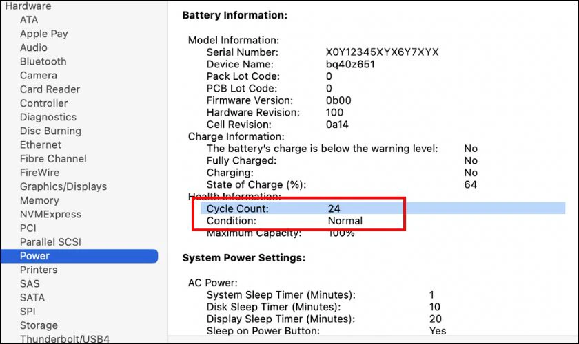 Cách kiểm tra pin MacBook cũ