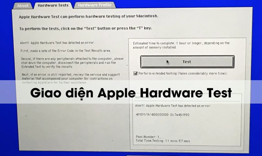 Chạy Apple Hardware Test để kiểm tra lỗi phần cứng