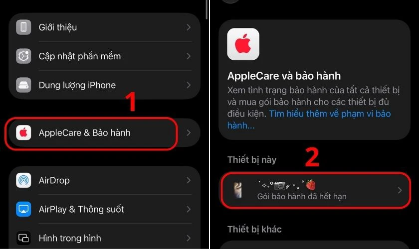 Kiểm tra thời hạn bảo hành iPhone trong Cài đặt