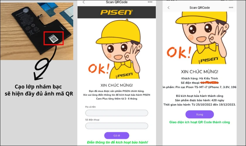 Kích hoạt bảo hành pin Pisen