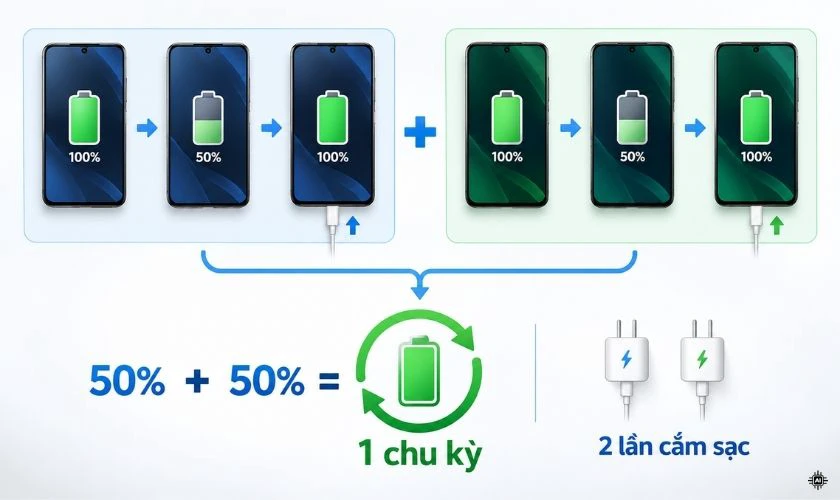 Cách kiểm tra số lần sạc pin Android, số lần cắm sạc và chu kỳ sạc khác nhau thế nào?