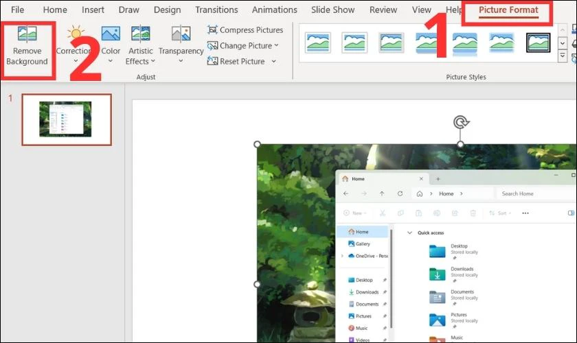 C&aacute;ch l&agrave;m mờ ảnh nền trong PowerPoint