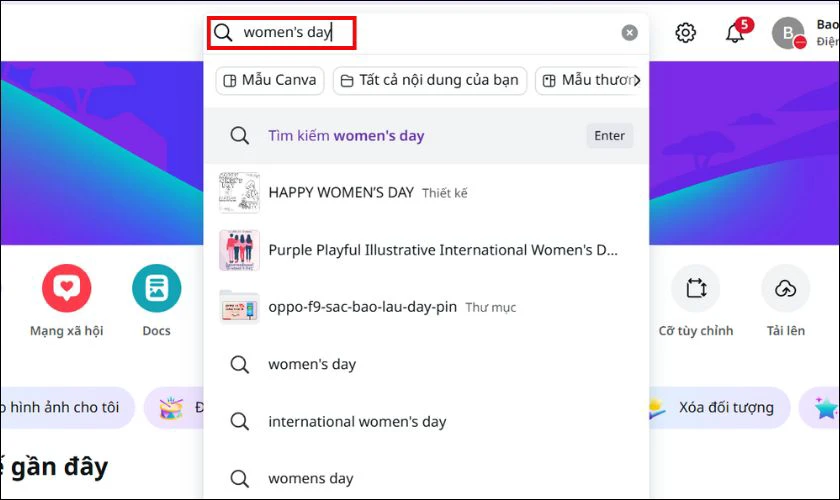 Cách làm thiệp 8/3 online với Canva