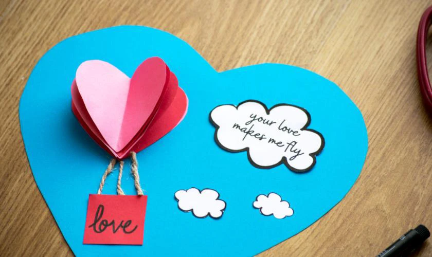 Thiệp Valentine handmade dể thương