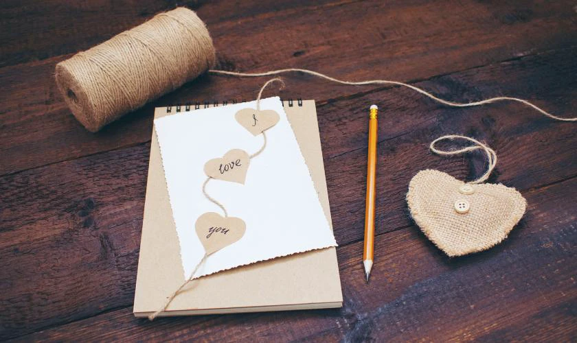 Thiệp Valentine handmade dể thương, chi tiết