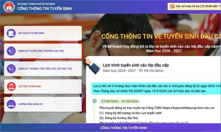 Cách làm thủ tục nhập học đầu cấp lớp 1, lớp 6 năm 2026-2027