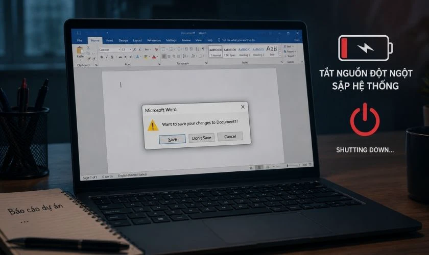 Những trường hợp có thể áp dụng cách lấy lại file Word chưa lưu