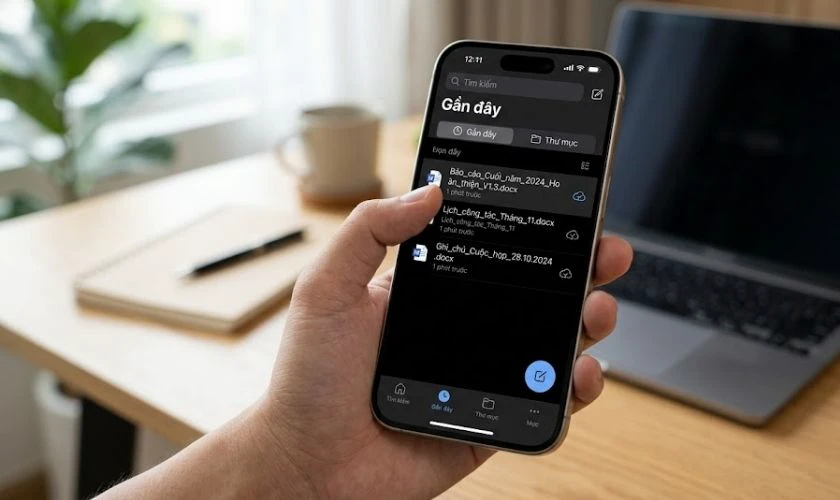 Cách lấy lại file Word chưa lưu trên điện thoại