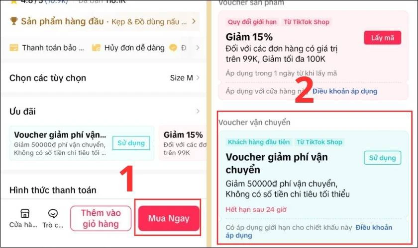 Lấy mã giảm giá TikTok Shop cho đơn hàng đầu tiên