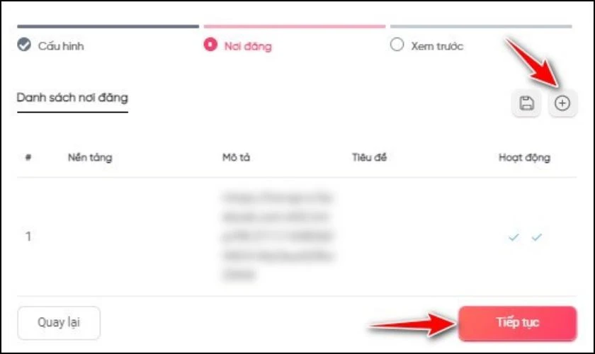 Bấm v&agrave;o biểu tượng dấu cộng (+), bấm tiếp tục