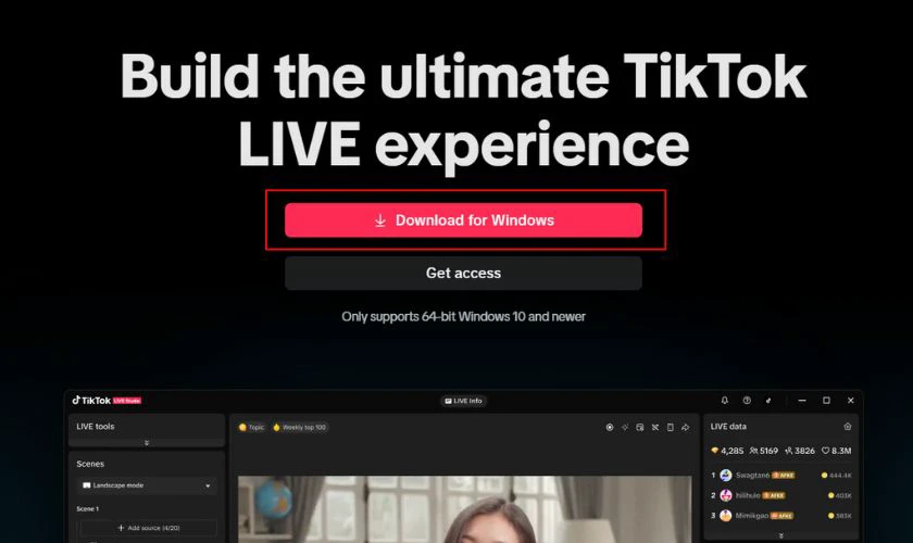 C&aacute;ch livestream tr&ecirc;n TikTok bằng m&aacute;y t&iacute;nh nhanh ch&oacute;ng