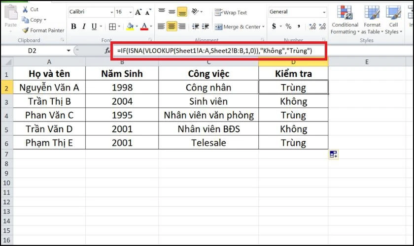 Nhấn Enter