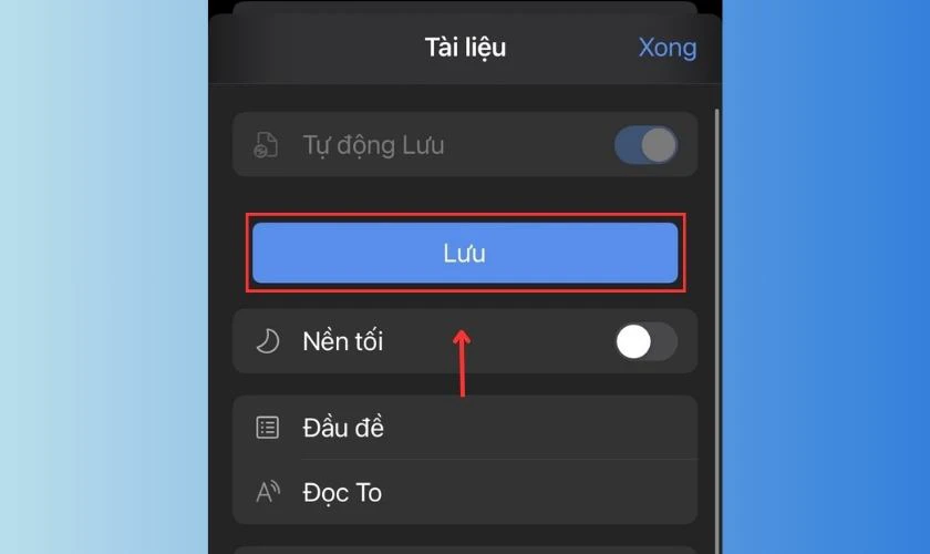 Ho&agrave;n tất tải t&agrave;i liệu dạng Word về điện thoại