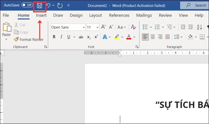 Tải t&agrave;i liệu về m&aacute;y bằng chức năng Save trong Word