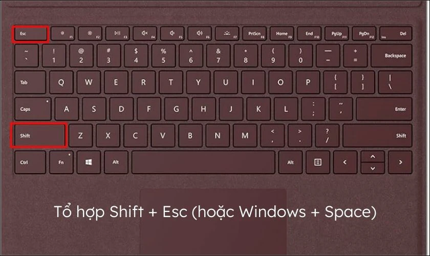 Cách mở khóa bàn phím Surface bằng tổ hợp phím