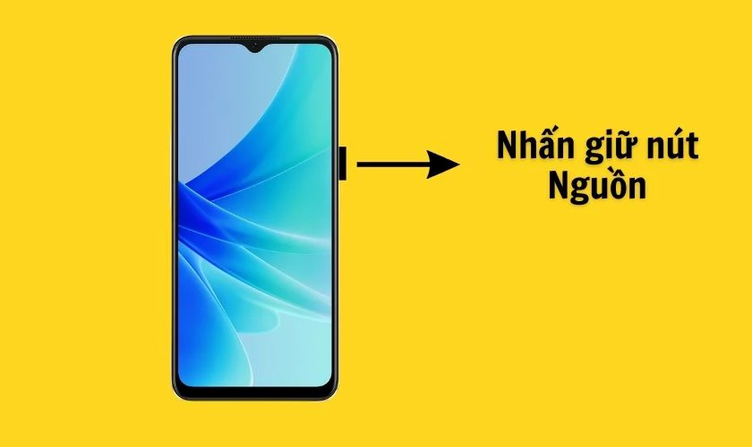 Nhấn giữ n&uacute;t Nguồn v&agrave;i gi&acirc;y để khởi động lại m&aacute;y