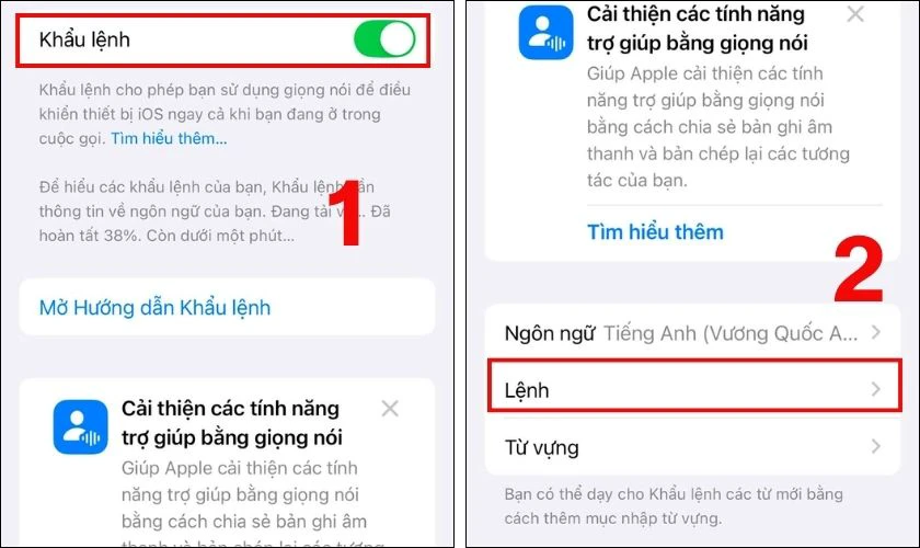 Khẩu lệnh gạt công tắc để bật