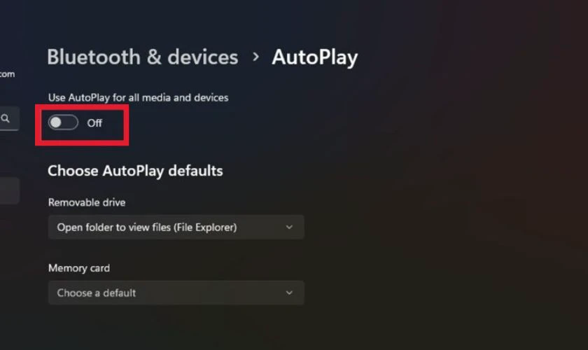 Tắt t&iacute;nh năng AutoPlay của thiết bị