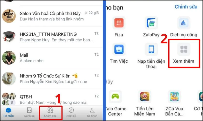 Cách mời bạn bè chơi game trên Zalo bằng điện thoại