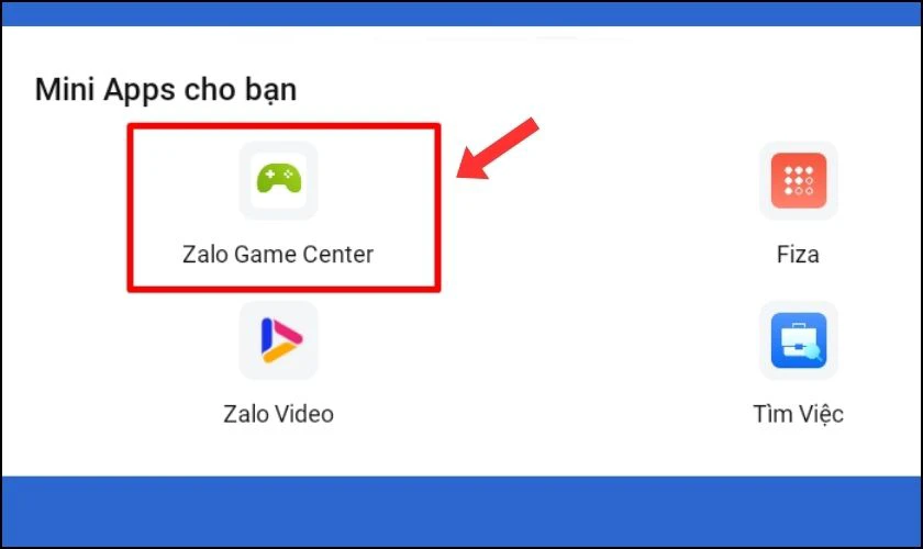 Danh sách các trò chơi của Zalo trong mục Zalo Game Center