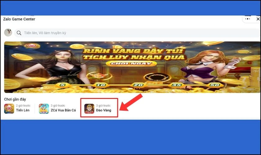 Chọn một trò chơi bất kỳ mà bạn muốn chơi