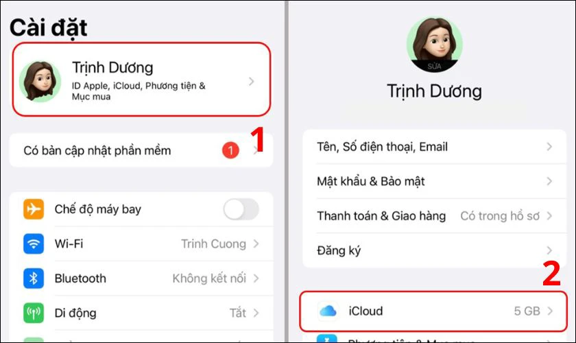 Mở hồ sơ ID Apple