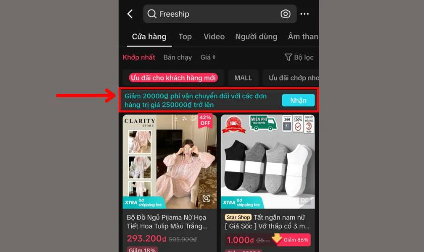 Cách mua hàng trên TikTok miễn ship