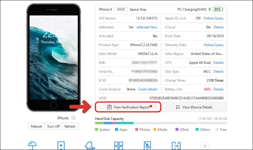 Chọn vào mục View Verification Report