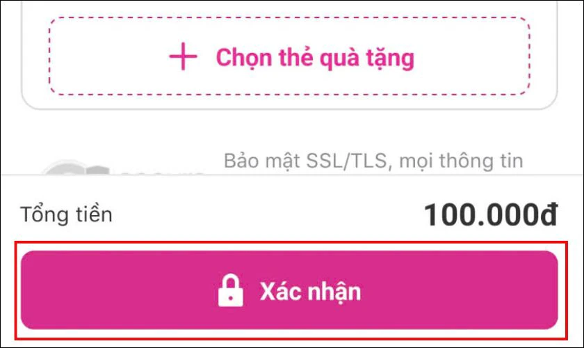 Chọn vào ô Xác nhận để tiến hành xác nhận yêu cầu chuyển tiền