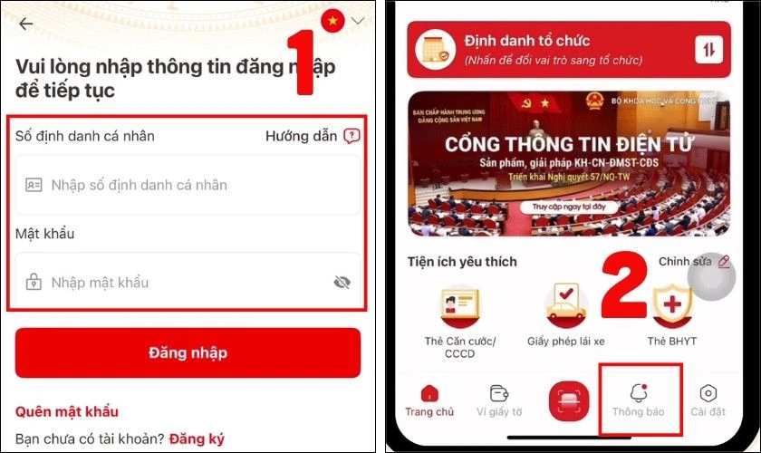 Người được th&ecirc;m đăng nhập v&agrave;o VNeID của m&igrave;nh v&agrave; x&aacute;c nhận