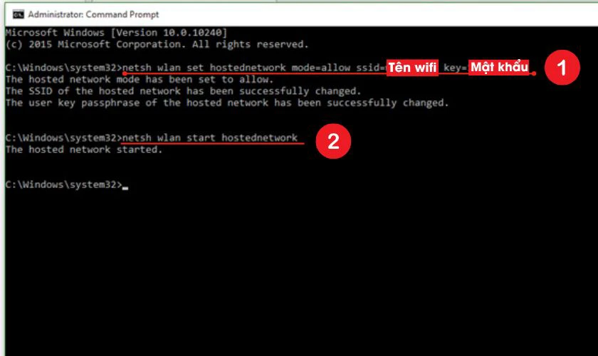Cách phát Wifi Win 10 bằng Command Prompt