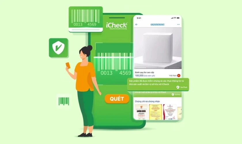 iCheck Scanner l&agrave; ứng dụng qu&eacute;t m&atilde; vạch th&ocirc;ng dụng nhất