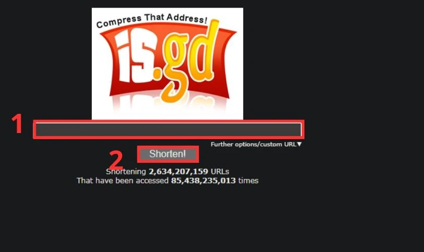 Tạo link r&uacute;t gọn với Is.gd