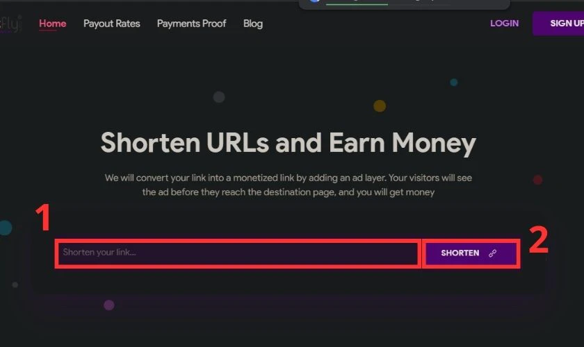 C&aacute;ch r&uacute;t gọn đường link tr&ecirc;n Shrtfly.com