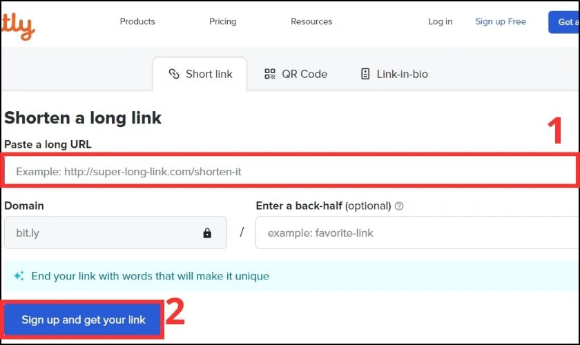 C&aacute;ch r&uacute;t gọn link qua Bit.ly.com