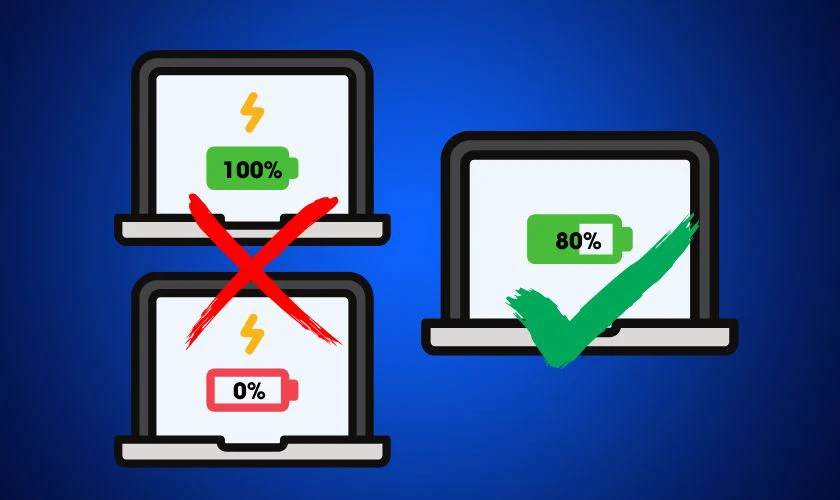 Cách sạc pin laptop để tránh chai pin
