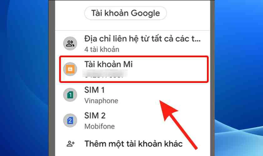 Chọn Lưu vào tài khoản Google
