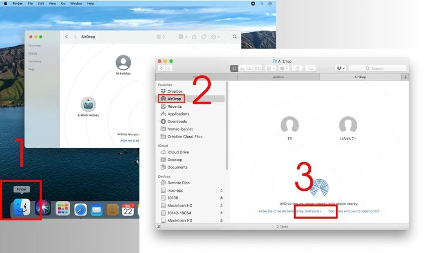 C&aacute;ch share dữ liệu giữa 2 m&aacute;y t&iacute;nh MacBook