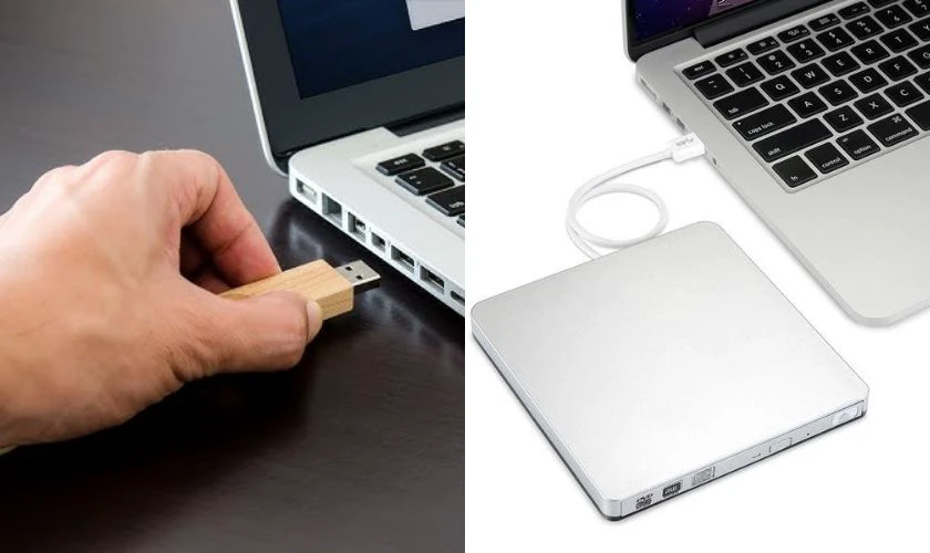 D&ugrave;ng bộ nhớ ngo&agrave;i, USB/SSD