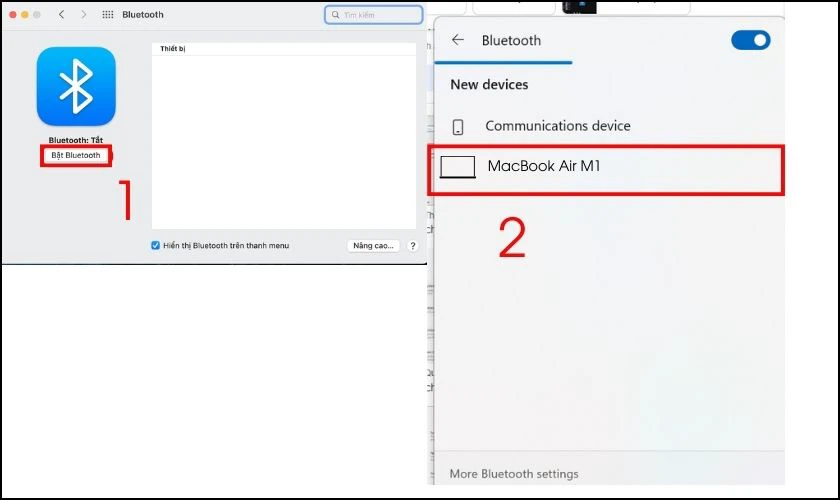 C&aacute;ch share dữ liệu giữa 2 m&aacute;y t&iacute;nh Windows v&agrave; MacBook qua Bluetooth