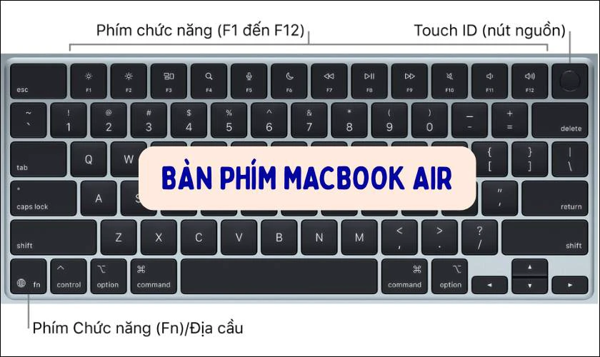 C&aacute;ch sử dụng b&agrave;n ph&iacute;m MacBook Air
