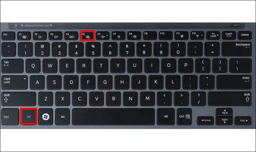 Sử dụng Fn v&agrave; ph&iacute;m tắt chức năng để k&iacute;ch hoạt chuột cảm ứng tr&ecirc;n laptop