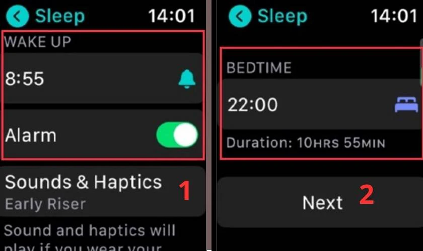 V&agrave;o c&agrave;i đặt chọn Sleep rồi t&ugrave;y chỉnh chế độ theo mong muốn