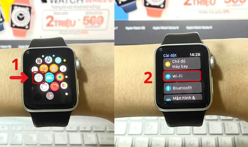 Bạn vào mục Wi-Fi trong Cài đặt trên Smartwatch