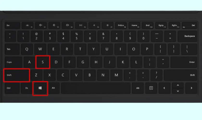 Windows 10 trở l&ecirc;n, bạn c&oacute; thể d&ugrave;ng tổ hợp Windows + Shift + S