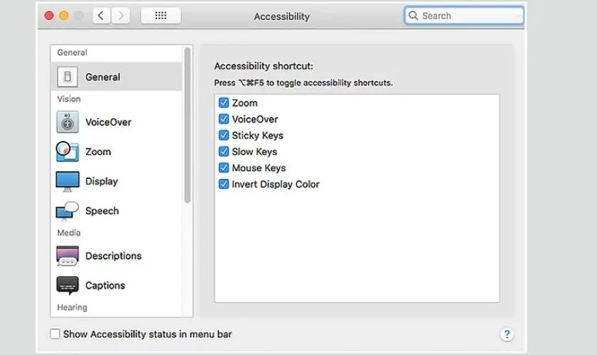 Bật Mouse Keys tr&ecirc;n macOS